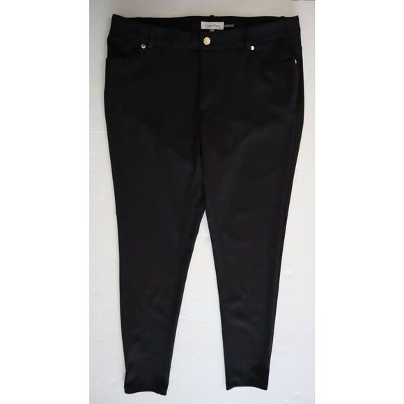 Calvin Klein M3VKX212 Women's Sz 12 Black Modern Essentials Stretch Pants - Picture 1 of 11